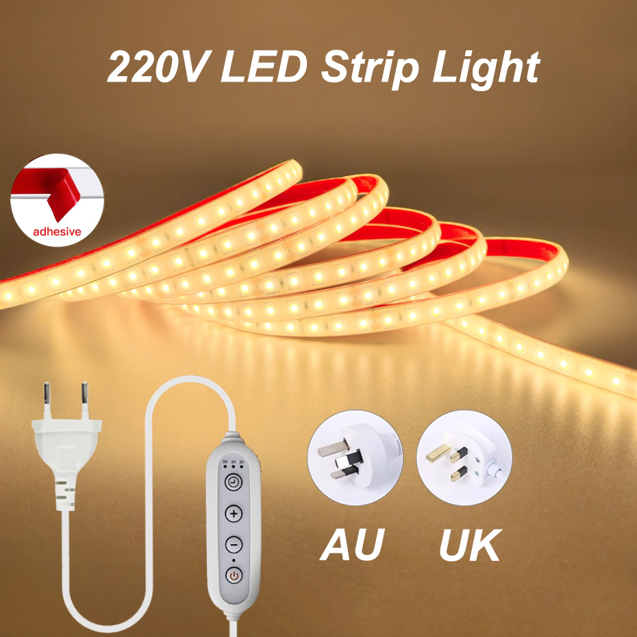 Outdoor Lighting Uk - ไฟเส้น LED แบบมีกาวในตัว AC 220V กันน้ำ